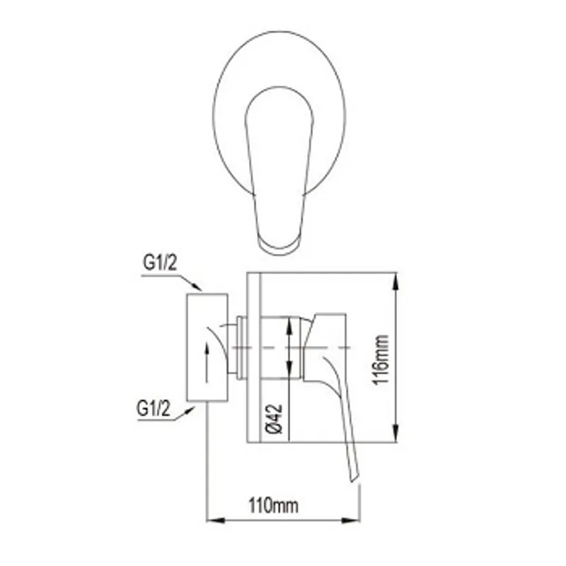 NTL In-Wall Shower Mixer (NTL-14301-C)