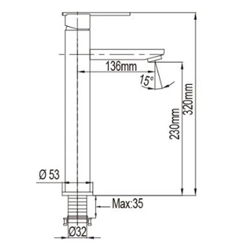 NTL 2002 Tall Basin Mixer