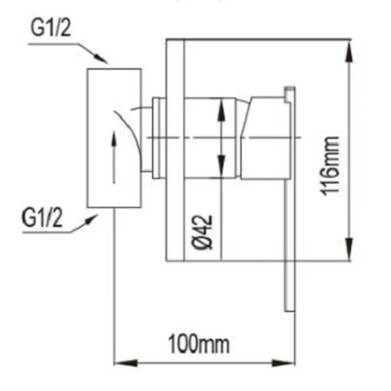 NTL In-Wall Shower Mixer (NTL-20301-C)