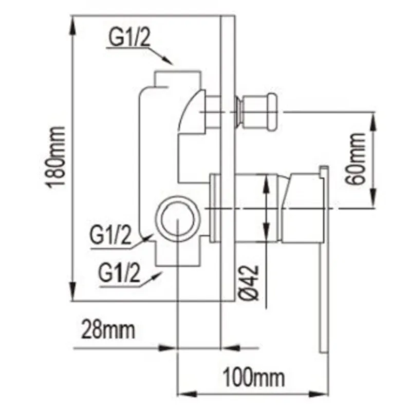 NTL Concealed Bath & Shower Mixer (NTL-20303)
