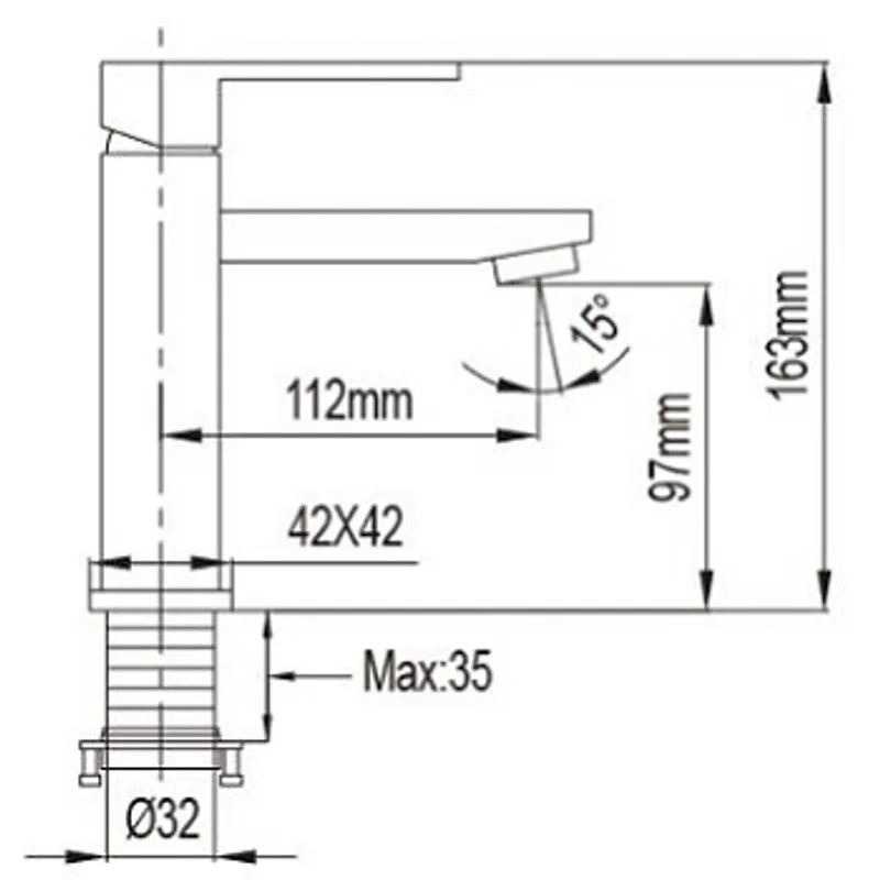 NTL 5001 Basin Mixer (Brushed Nickel)
