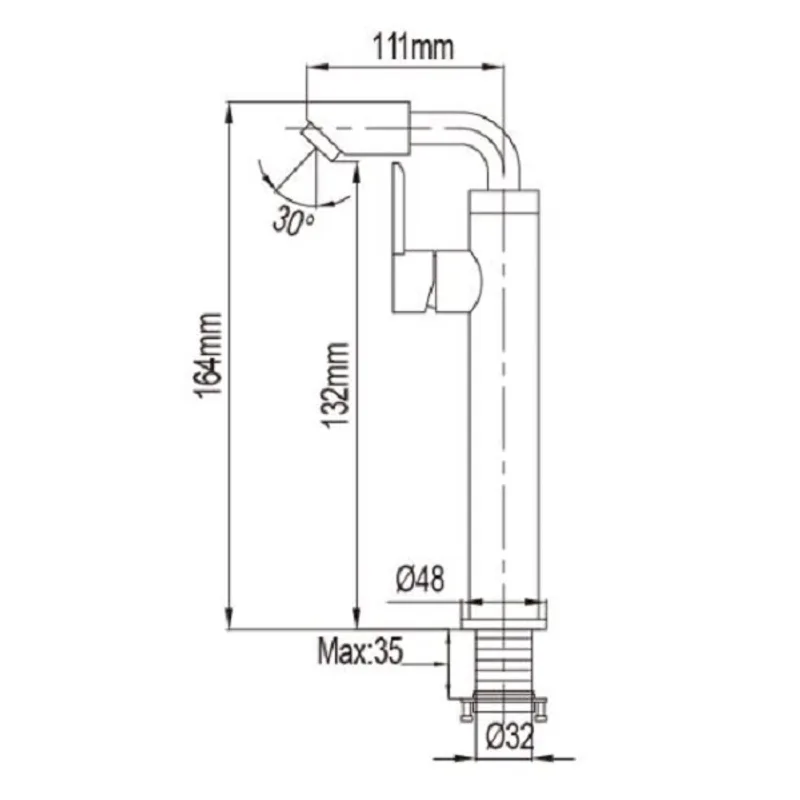 NTL 8002 Tall Basin Mixer