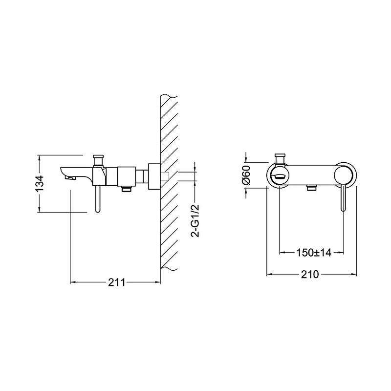 Pozzi E907 Bath Mixer