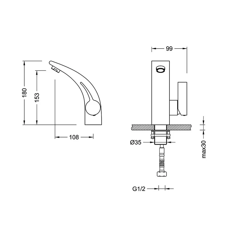 Pozzi Basin Mixer (F921)