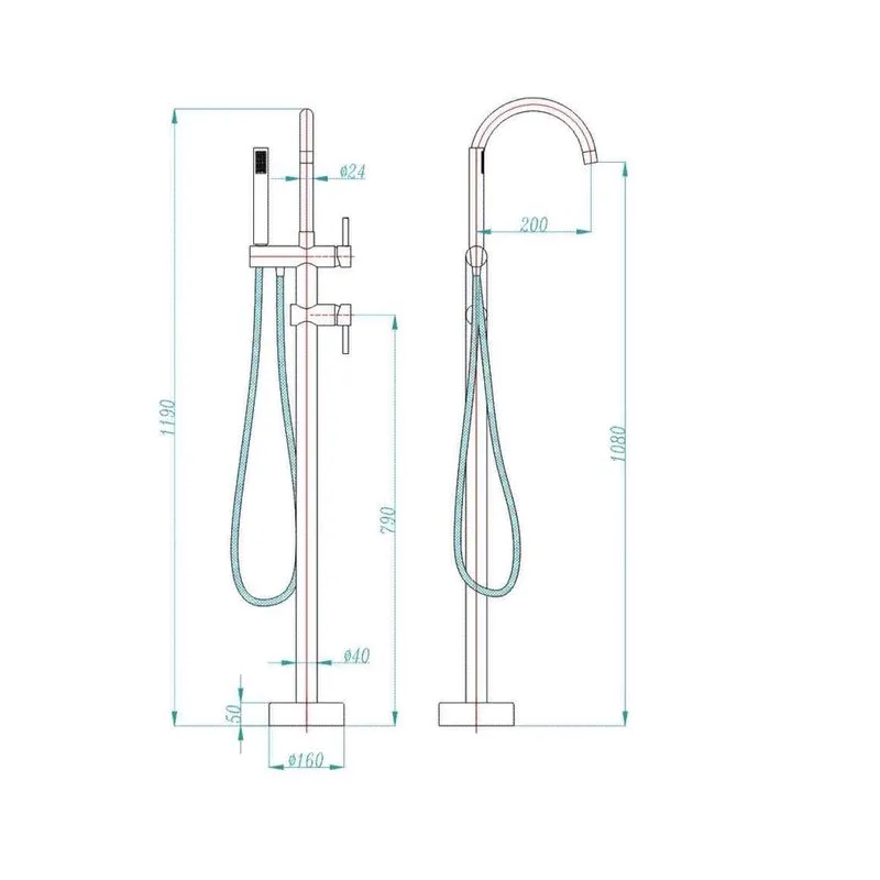 S813 Freestanding Bathtub Mixer