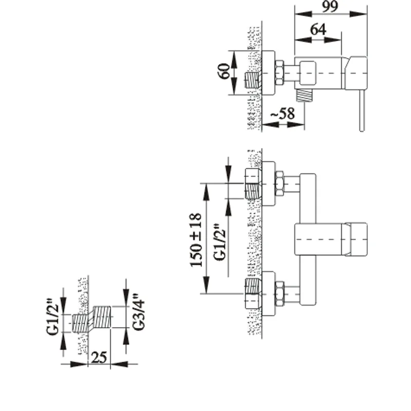 Bacera SQ5118 Shower Mixer