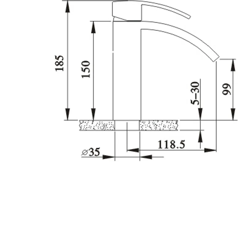 Luxes VG505 Basin Mixer