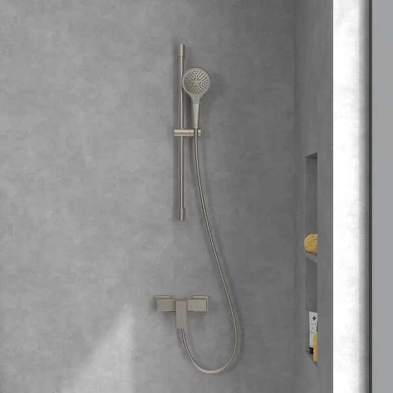 Villeroy & Boch Architectura Square Single-lever Shower Mixer (TVS12500100064, Brushed Nickel)