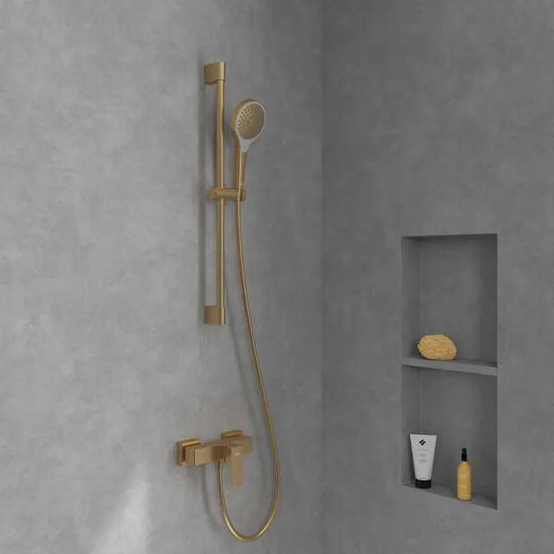 Villeroy & Boch Architectura Square Single-lever Shower Mixer (TVS12500100076, Brushed Gold)
