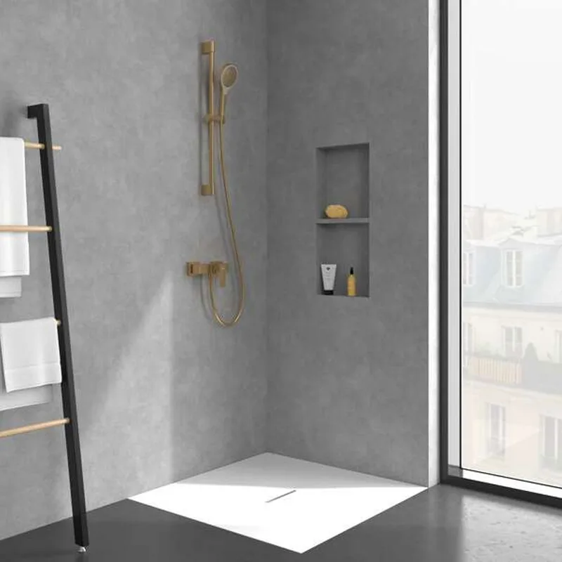 Villeroy & Boch Architectura Square Single-lever Shower Mixer (TVS12500100076, Brushed Gold)