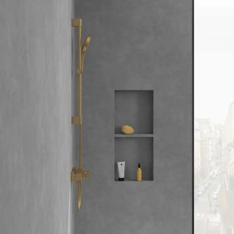 Villeroy & Boch Architectura Square Single-lever Shower Mixer (TVS12500100076, Brushed Gold)