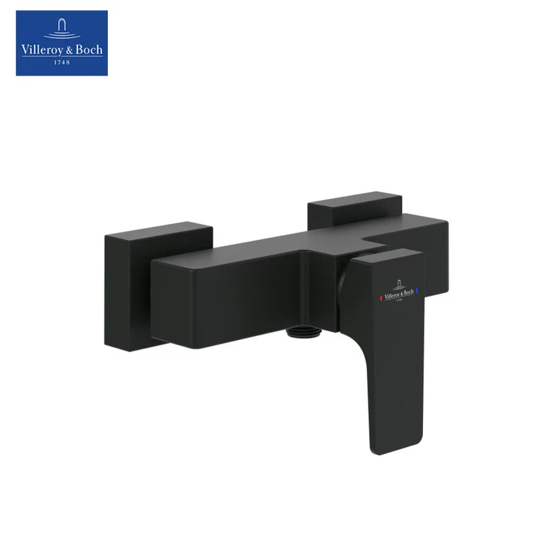 Villeroy & Boch Architectura Square Single-lever Shower Mixer (TVS125001000K5, Matt Black)