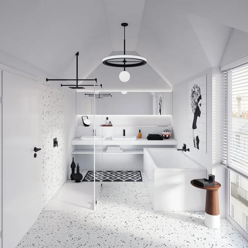 Villeroy & Boch Architectura Square Concealed Shower Mixer (TVS125002000K5+TVS00035100000, Matt Black)