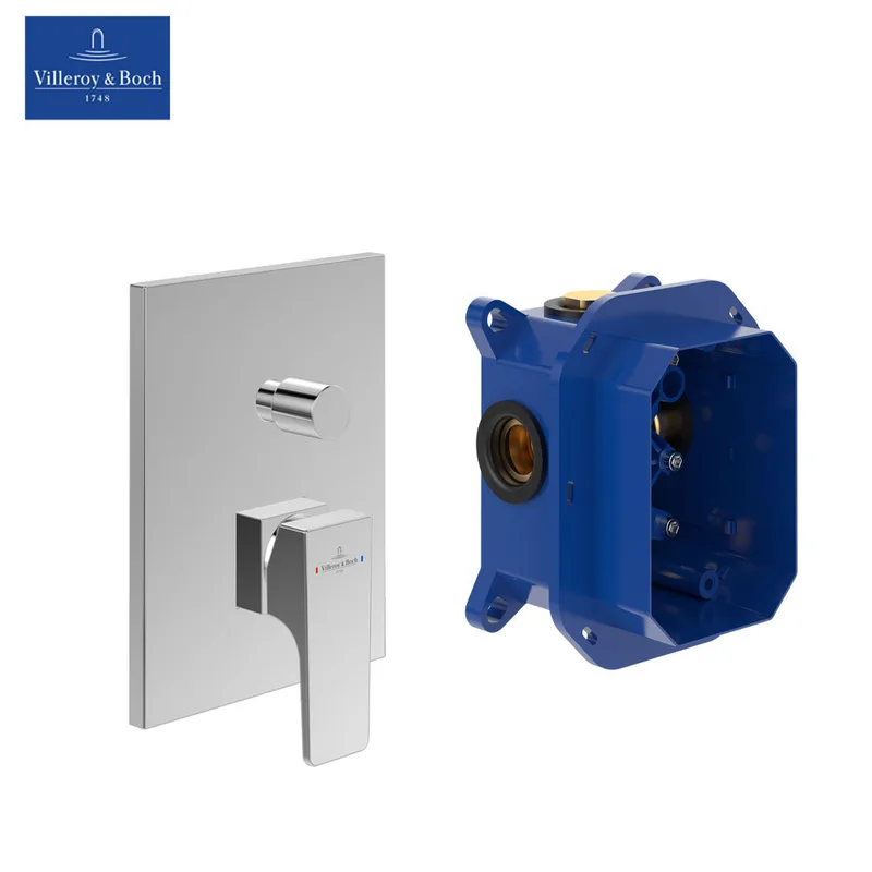 Villeroy & Boch Architectura Square Concealed Bath & Shower Mixer (TVS12500300061+TVS00035100000)
