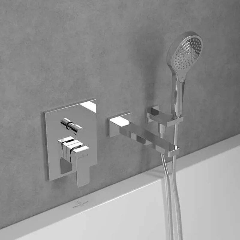 Villeroy & Boch Architectura Square Concealed Bath & Shower Mixer (TVS12500300061+TVS00035100000)