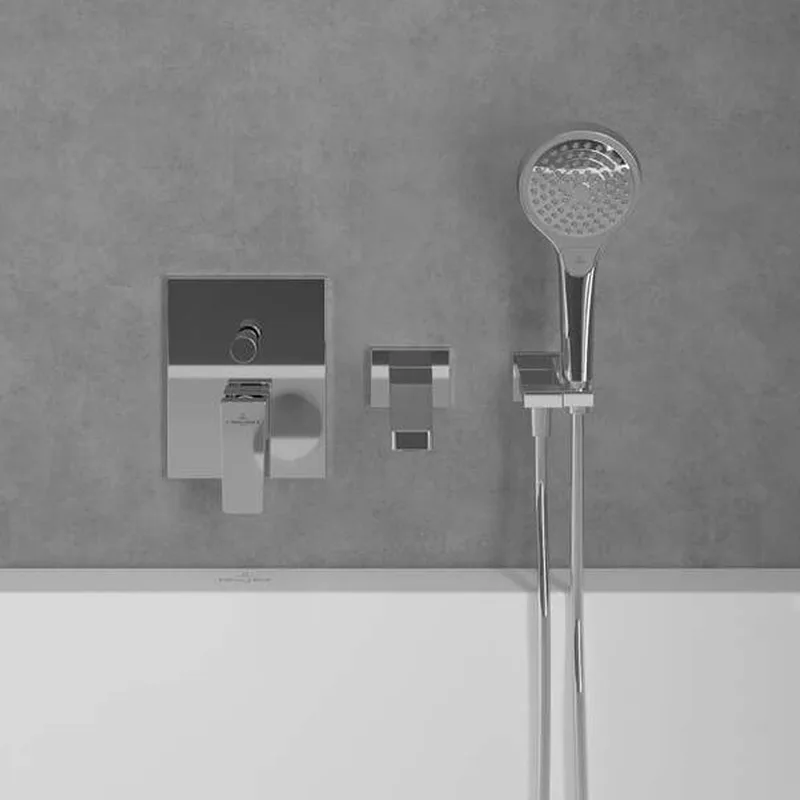 Villeroy & Boch Architectura Square Concealed Bath & Shower Mixer (TVS12500300061+TVS00035100000)