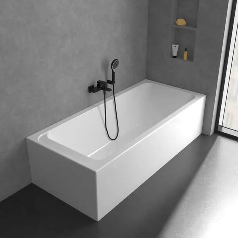 Villeroy & Boch Architectura Square Single-lever Bath & Shower Mixer (TVT125001000K5, Matt Black)