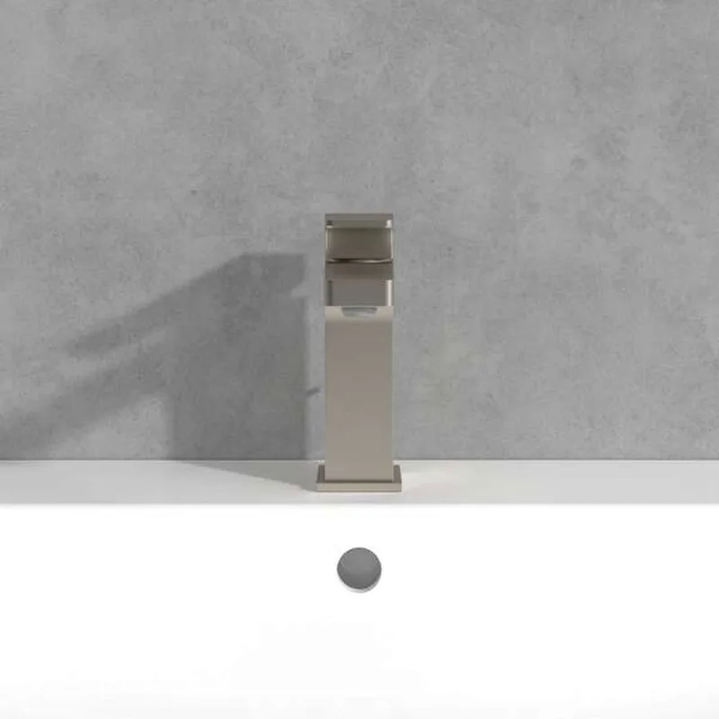 Villeroy & Boch Architectura Square Single-lever Basin Mixer (TVW12500100064, Brushed Nickel)