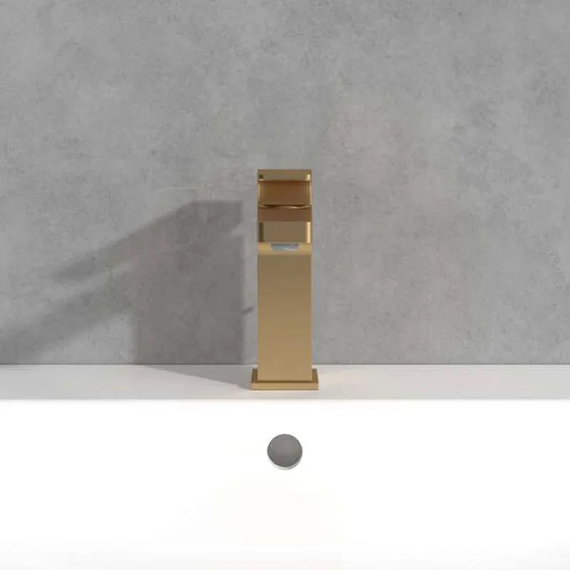Villeroy & Boch Architectura Square Single-lever Basin Mixer (TVW12500100076) (Brushed Gold)