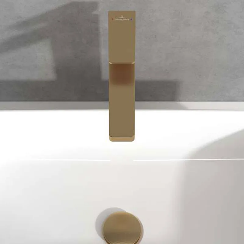 Villeroy & Boch Architectura Square Single-lever Tall Basin Mixer (TVW12500200076) (Brushed Gold)