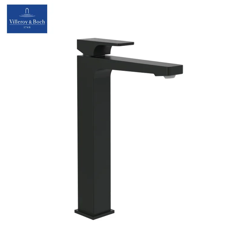 Villeroy & Boch Architectura Square Single-lever Tall Basin Mixer (TVW125002000K5) (Matt Black)