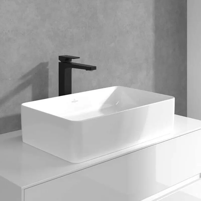 Villeroy & Boch Architectura Square Single-lever Tall Basin Mixer (TVW125002000K5) (Matt Black)