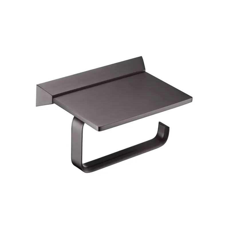 ELJ-6606B-GG Toilet Paper Holder with Top (Gun Metal)
