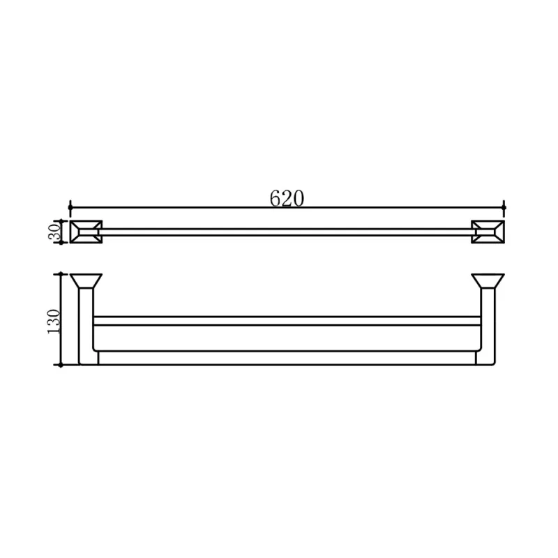 ELJ-6609-CP Double Towel Bar (Chrome)