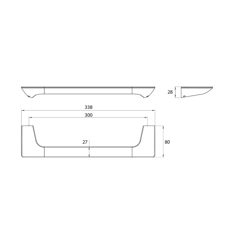 EMCO Art 1670-001-30 Single Towel Bar (300mm)