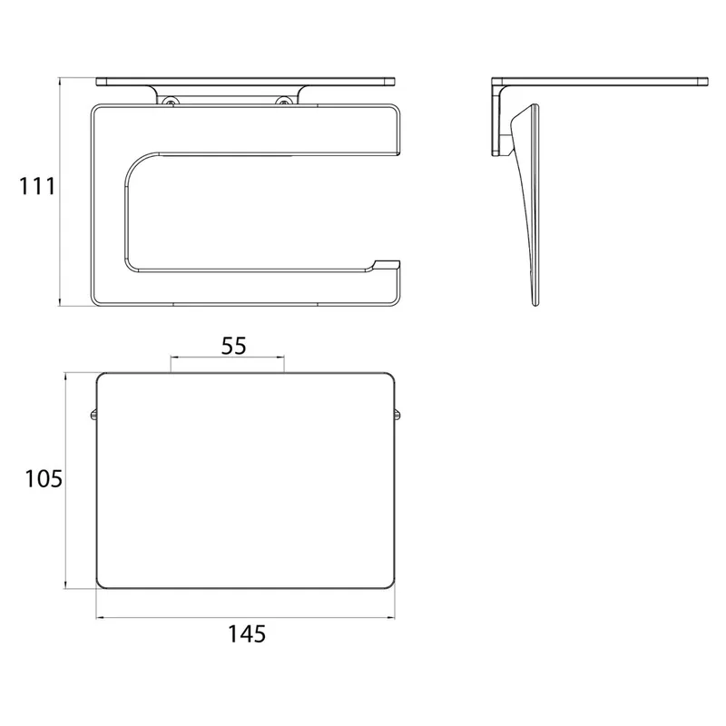 EMCO Art 1698-001-00 Paper Holder with Shelf