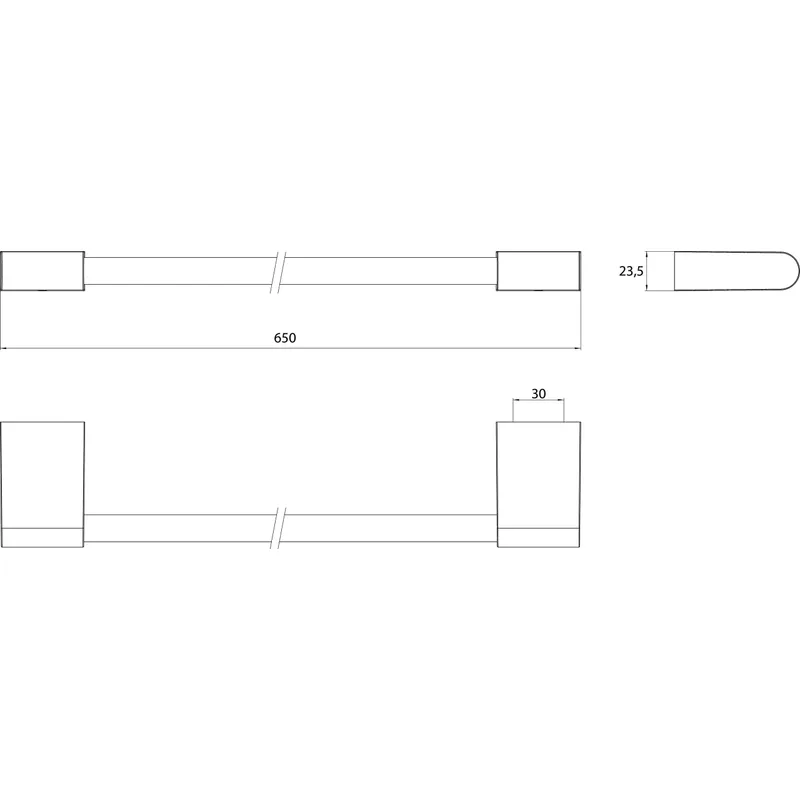 EMCO Flow 2760-001-60 Single Towel Bar (600mm)