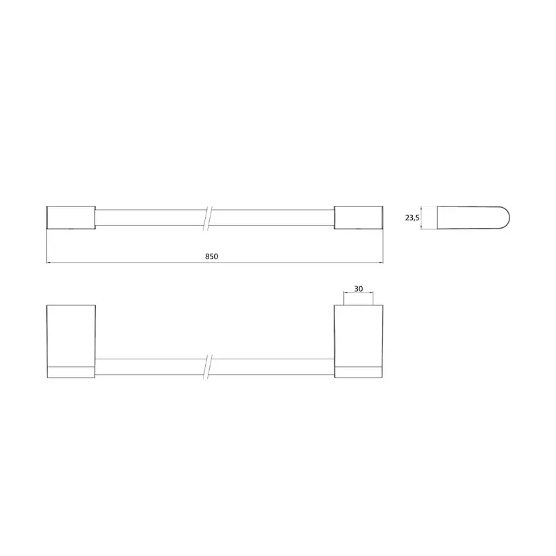 EMCO Flow 2760-001-80 Single Towel Bar (800mm)
