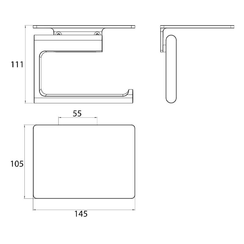 EMCO Flow 2798-001-00 Paper Holder with Shelf