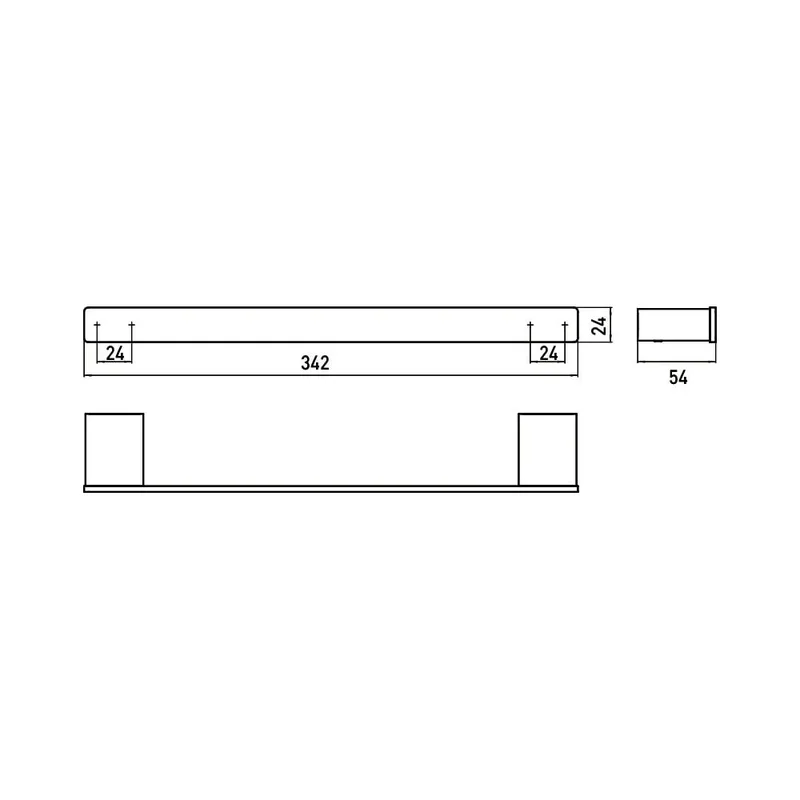 EMCO Loft 0570-001-30 Single Towel Bar (342mm)