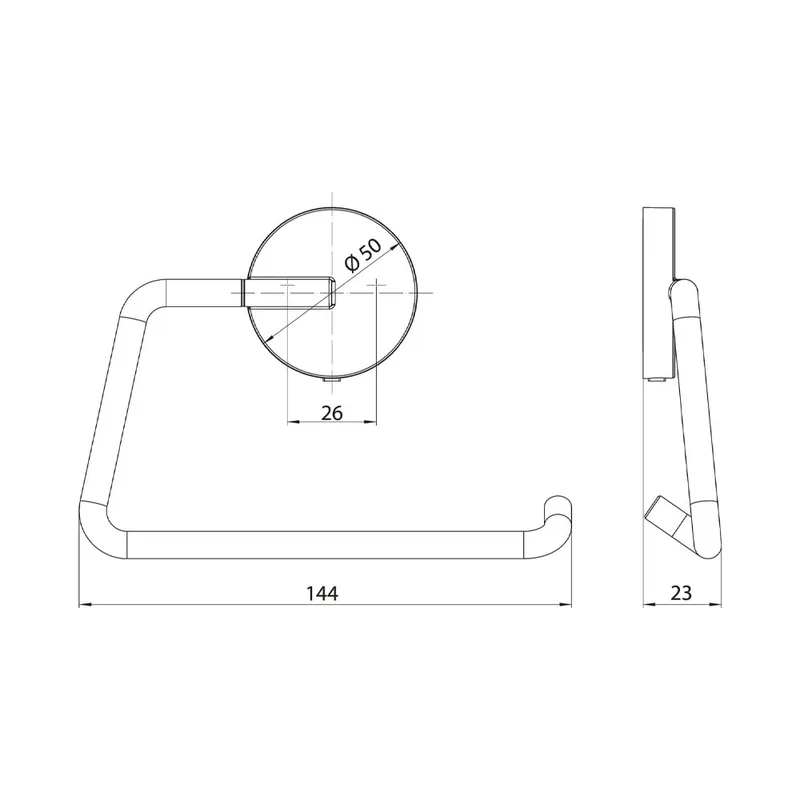 EMCO Round 4300-133-00 Paper Holder (Black)