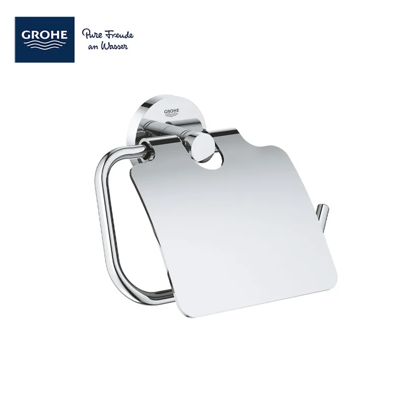 Grohe Essentials 40367001 Toilet Paper Holder with Cover
