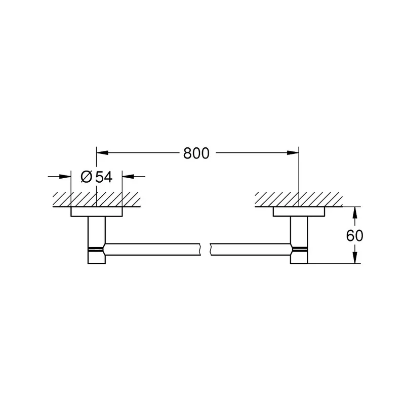 Grohe Essentials 40386001 Single Towel Bar (800mm)