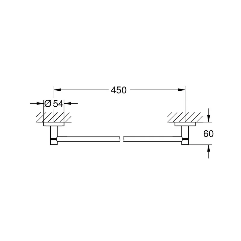 Grohe Essentials 40688001 Single Towel Bar (450mm)