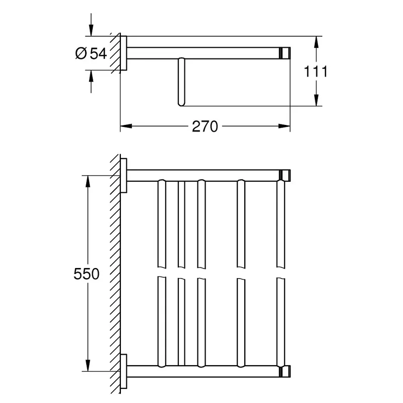 Grohe Essentials 40800001 Multi Bath Towel Rack