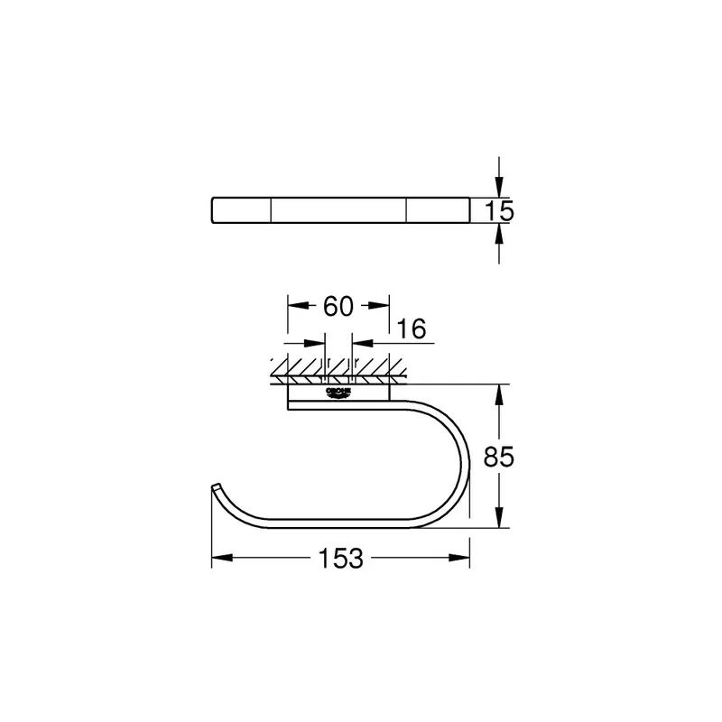 Grohe Selection Toilet Paper Holder without Cover