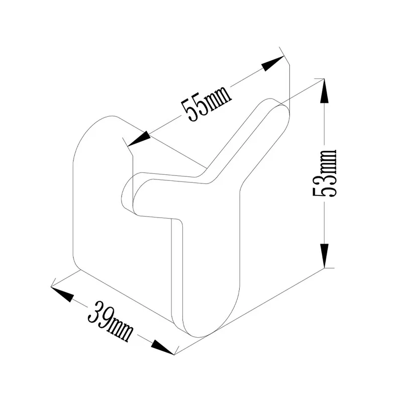 Milan NEP-M311C Single Robe Hook (Matt)