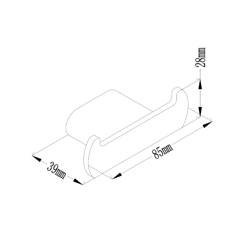 Milan NEP-M32C Double Robe Hook (Matt)