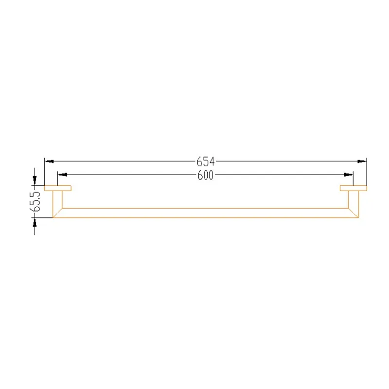 NEP-TMA11BK Single Towel Bar