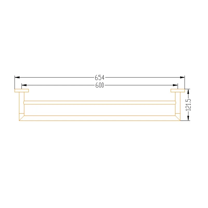 NEP-TMA12-BK Double Towel Bar