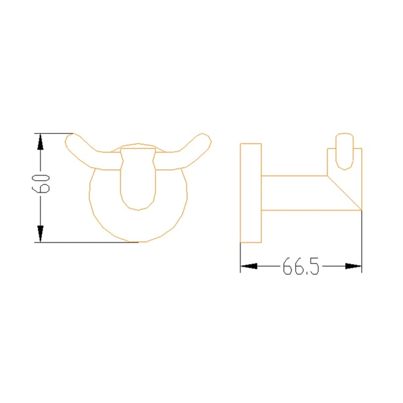 NEP-TMA32BK Double Robe Hook
