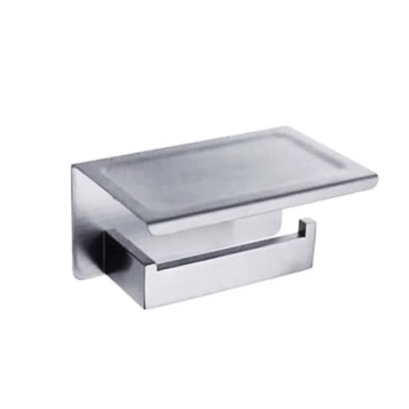 Vera Brenta VA.2005F-BN Toilet Paper Holder with Plate (Brush Nickel)