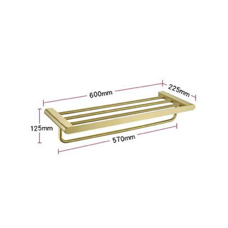 Vera Brenta VA.S8008TR-BN Towel Shelf (Brush Nickel)
