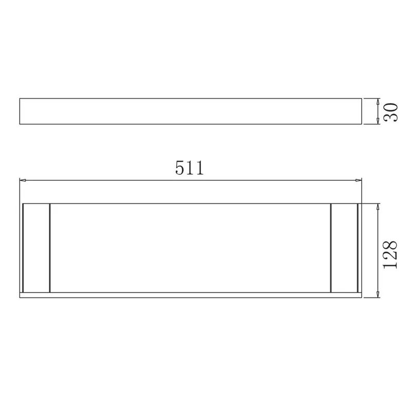 ZEN4403-BK Glass Shelf