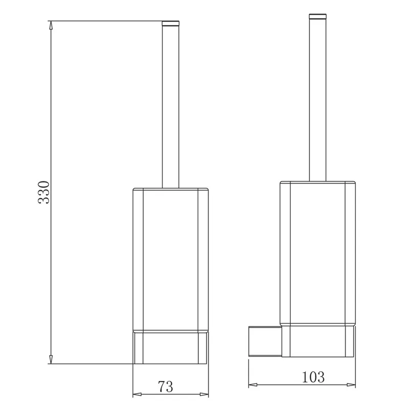 ZEN4411-BK Toilet Brush Holder