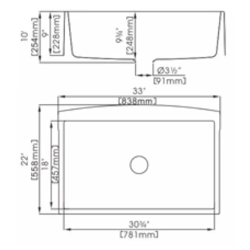 Apron 833558 White Granite Sink